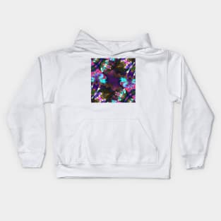 Psychedelic Hippie Square Purple Pink and Blue Kids Hoodie